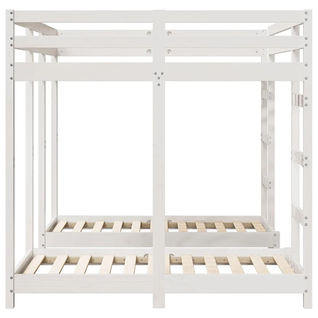 Struttura letto a castello triplo Bianco 140 x 200 cm 3414565