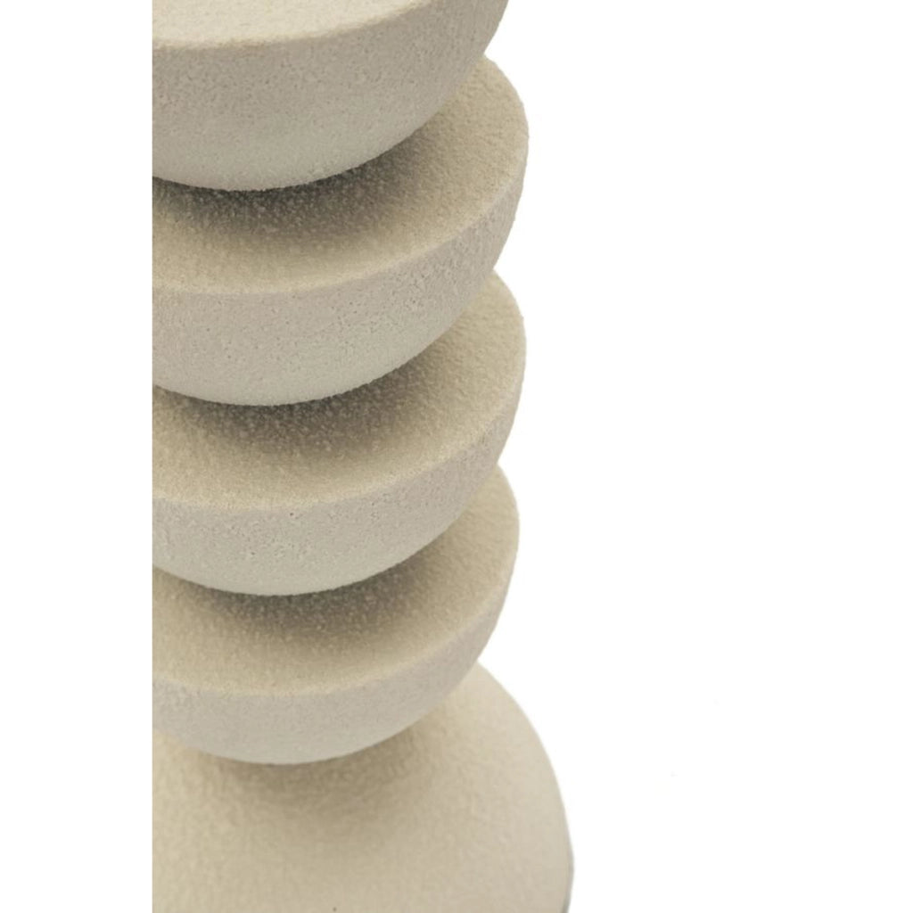 Portacandela VKH740, Beige, Metallo, 10x10x21 cm