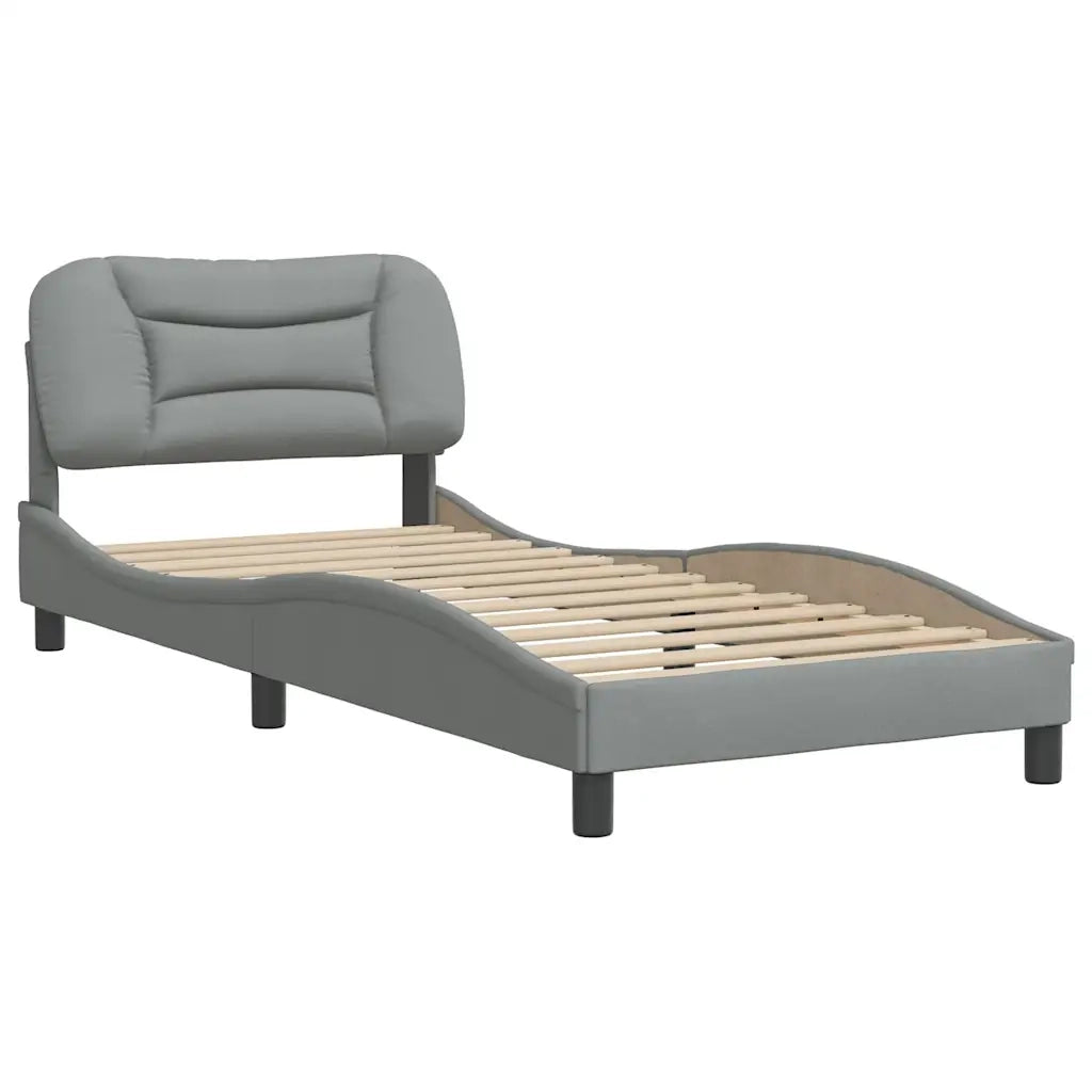Giroletto senza Materasso Hvar Grigio Chiaro 90x190 cm Tessuto
