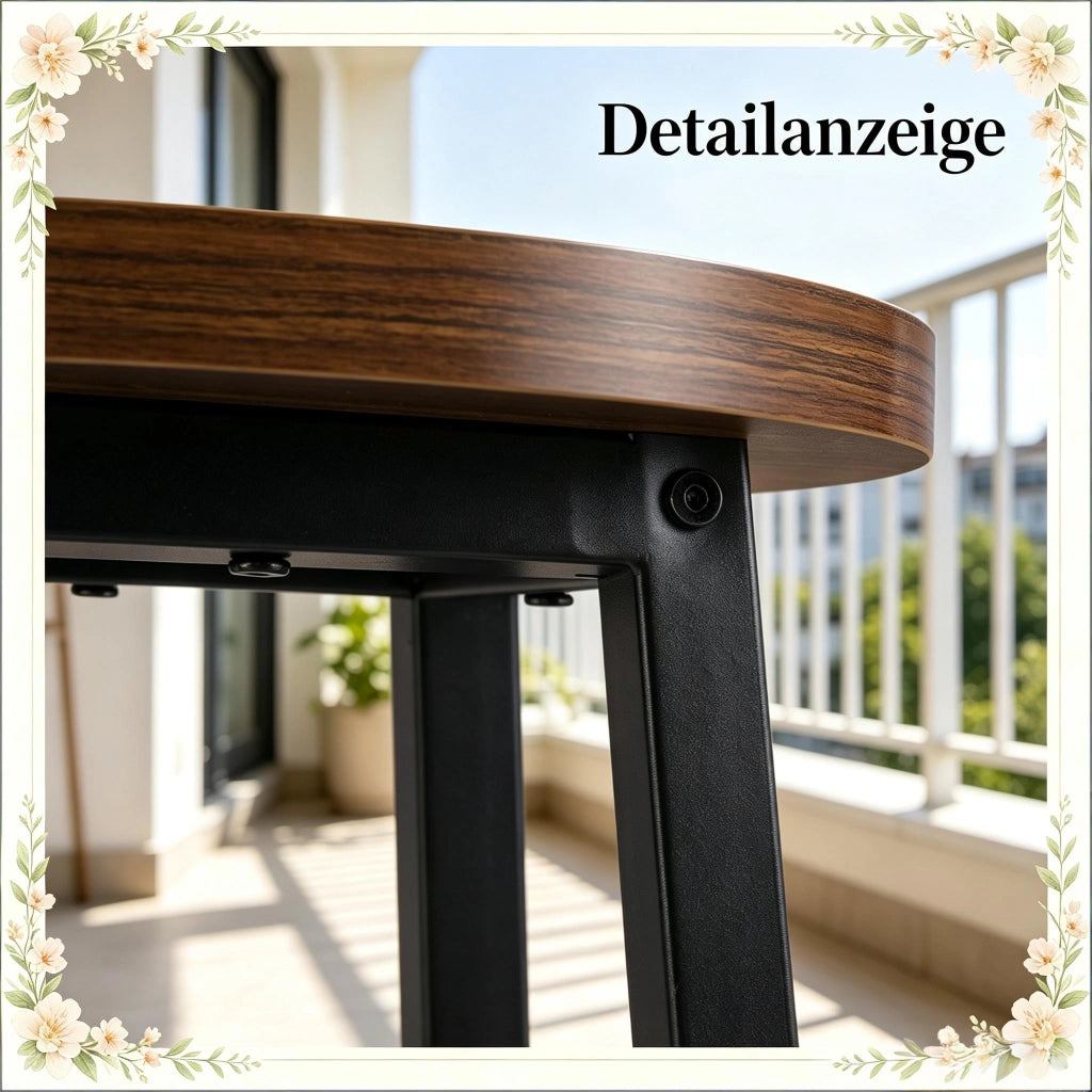 Set di 2 sgabelli da bar industriali con poggiapiedi e struttura in metallo e MDF per cucina e bistrot marrone