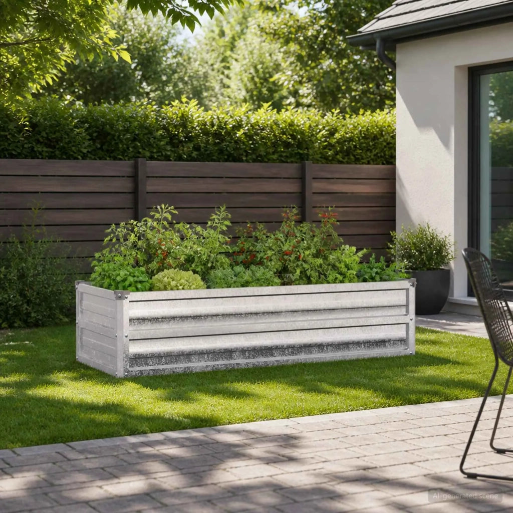 Letto rialzato da giardino Argento 100 x 40 x 24 cm 8006313