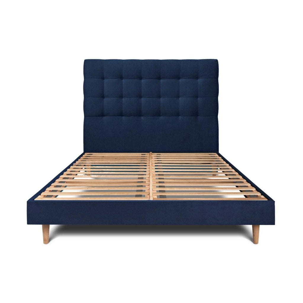 Letto 180x200 cm con testata imbottita - Tessuto velluto
