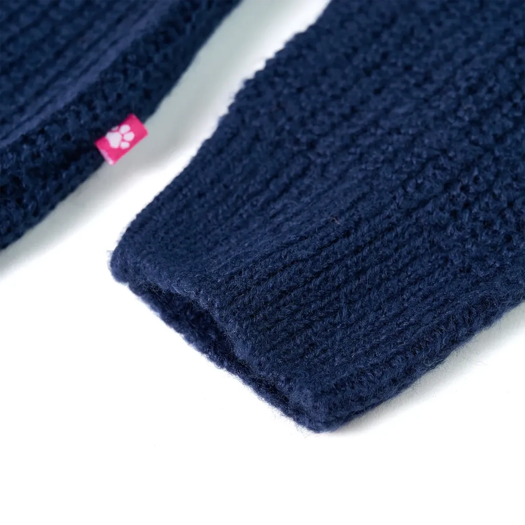 Maglione per Bambini Lavorato a Maglia Blu Marino 140 14533