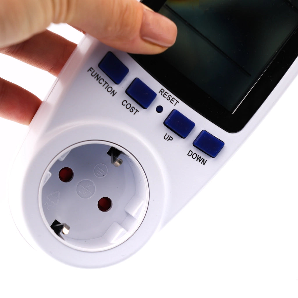 Misuratore di Consumo Elettrico – Display Grande 60x50mm | Precisione 1%, Max 3680W
