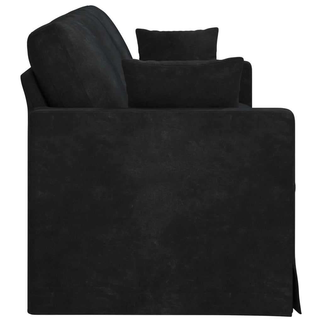 Divano Nero 228 x 78 x 80 cm Velluto 42024446
