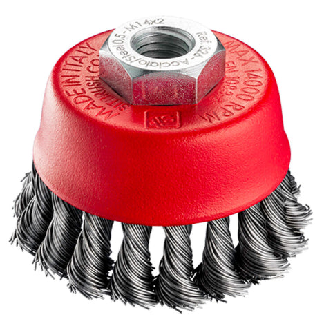 Spazzola Tazza Ritorta Acciaio D75 BTZ70