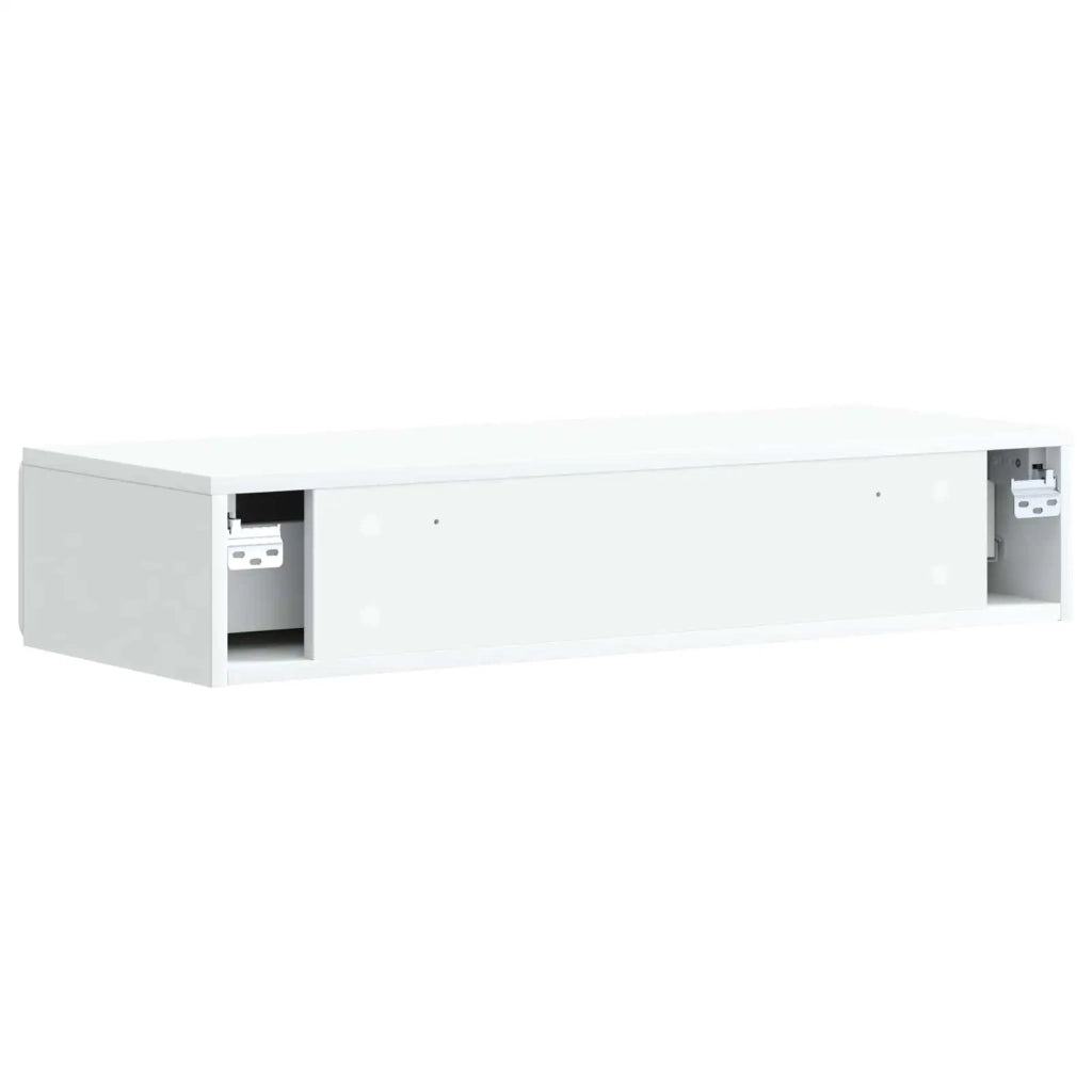 Tavolino da Parete Laterale Bianco 87,5 x 34,5 x 17 cm 898325