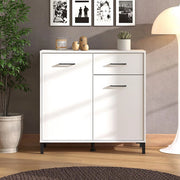 Madia Laerruu, Credenza 2 Ripiani, 93x40x90h cm Bianco
