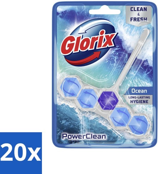 Pulitore Acqua Ocean Power Clean - Profumo Fresco - 1 Blocco - Confezione in Lotti - 20 Pezzi