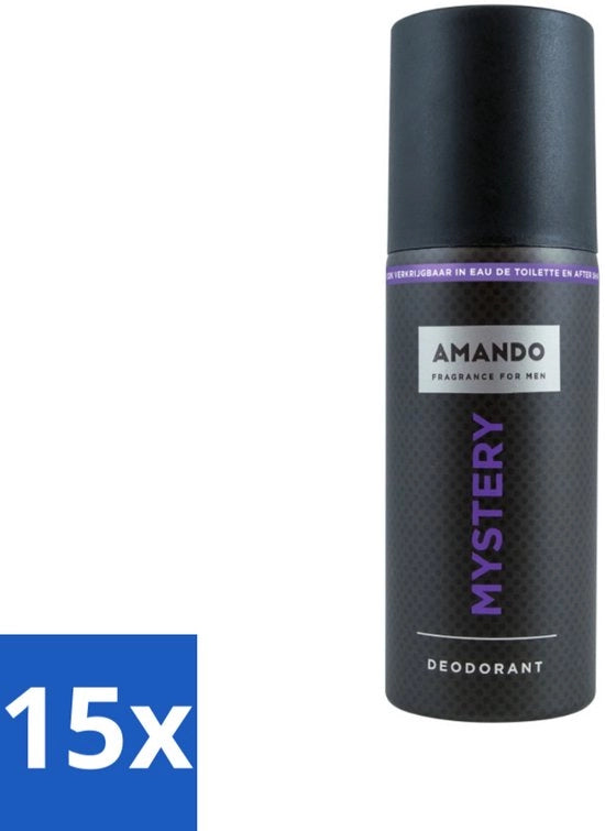 15 x Spray Deodorante - 150 ml - Mystery - Spray Deodorante Mascallo - Spray Deodorante Aromatico - Spray Deodorante Vaniglia