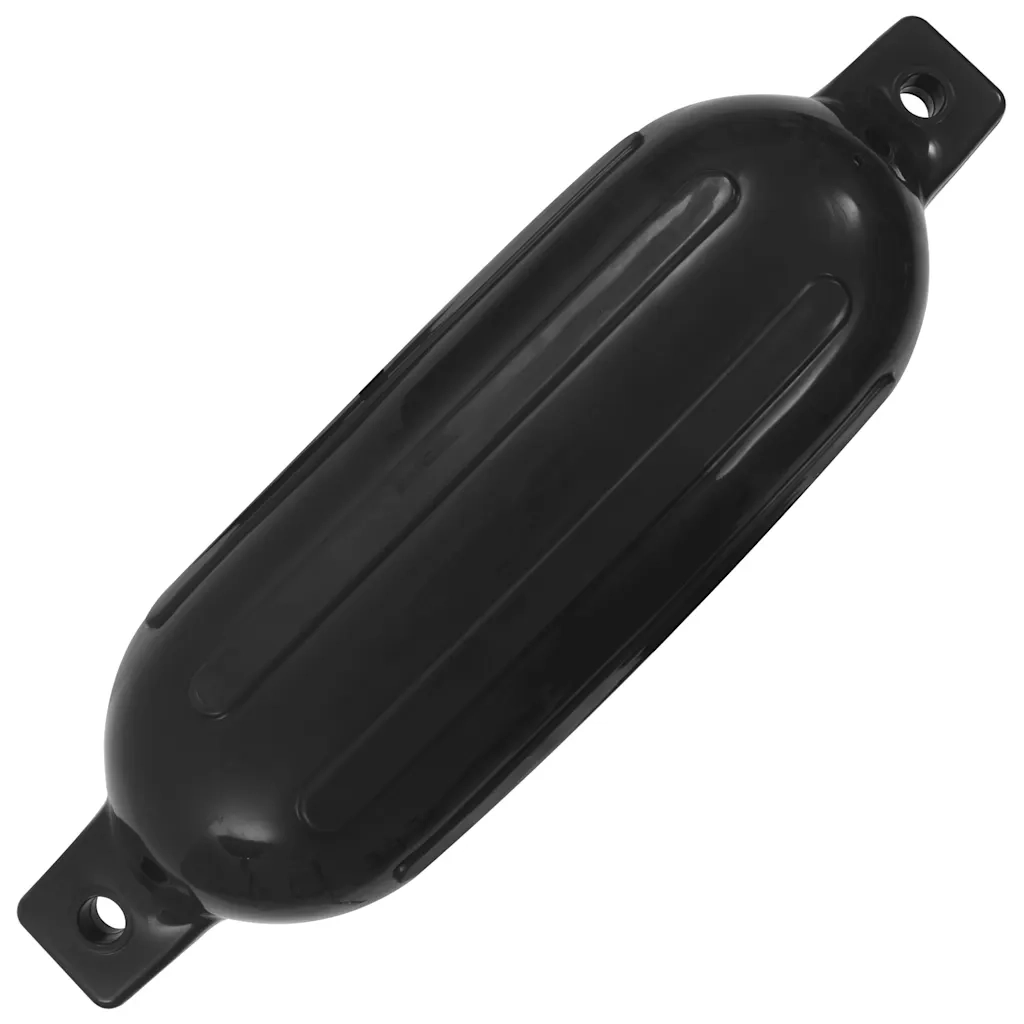 Paraurti per Gommone 4 pz Neri Ø 16x58 cm in PVC 92382
