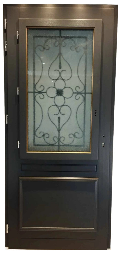 Porta d'ingresso Modello Candice RAL7016 Dimensioni 215X90 Pousant destro (Tabella dimensioni) senza maniglia