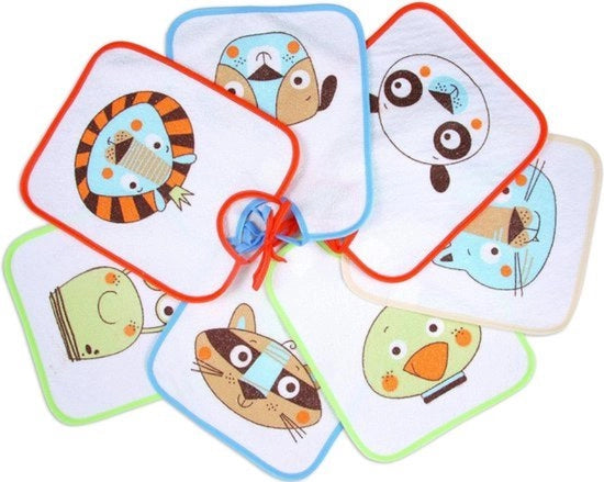 Set di 7 Bambini Slittini Acquastretti con Disegni Animali e Chiusura a Maglia
