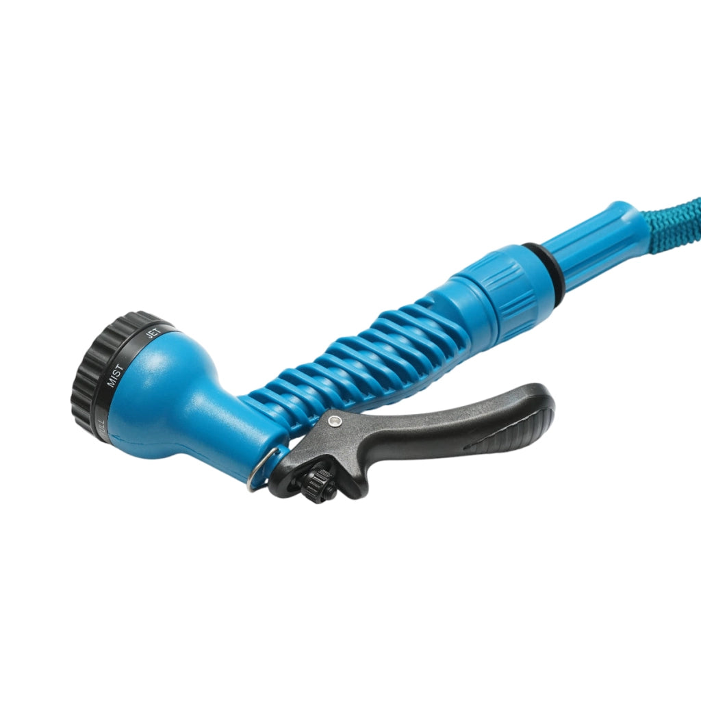 Tubo da giardino estensibile 2.5-7.5 m con pistola regolabile a 7 modalità, adattatore 3/4 e raccordo rapido 1/2