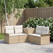 Set di divani 5 pz Beige e Bianco Crema 3447744