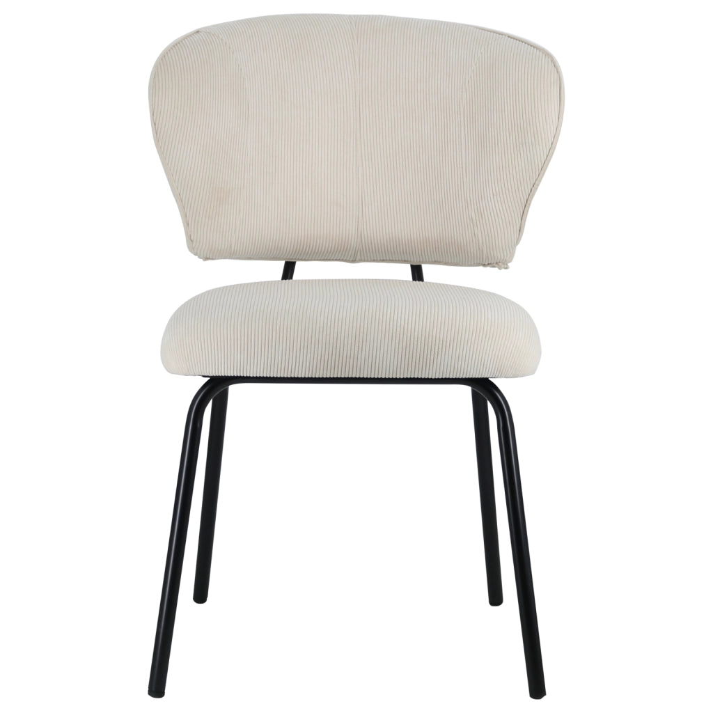Set di 2 sedie NILSA in velluto a coste beige