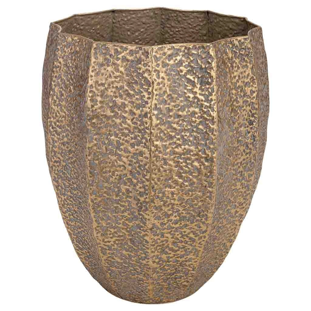 Fioriera in metallo dorato 40x39x51h cm