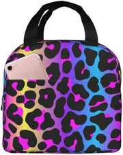 Tas Isolante per Picnic con Disegno di Leopardo, Borsa Portatile per Cibo e Bevande, Impermeabile e Reutilizzabile