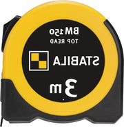 Zakbandmaat 3 metri con scala metrica e finestra di osservazione - Impermeabile in ABS - Precisione MID - Giallo