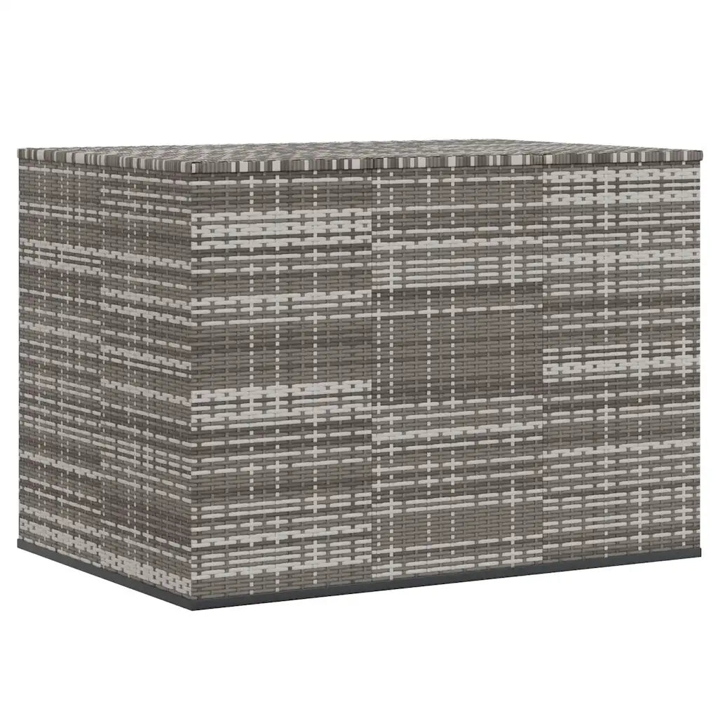Contenitore da Giardino in Rattan PE 145x100x103 cm Grigio 317231