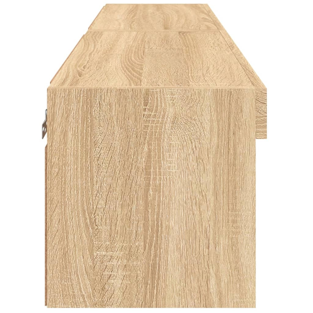 Mobile TV multimediale mensola TV credenza mobile TV per sala da pranzo soggiorno camera da letto con luci LED 2 pezzi rovere Sonoma 60 x 30 x 30 cm marrone 02_0028877