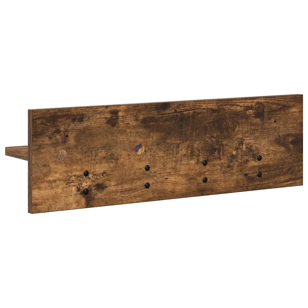 vidaXL Appendiabiti a muro Rovere fumo 60 x 10.5 x 18 cm