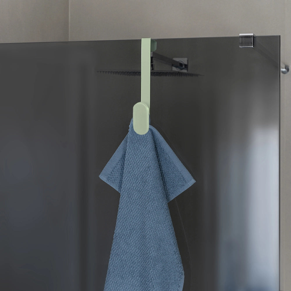 Gancio bagno singolo in acciaio e plastica verde rettangolare Fiore