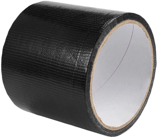 Tape per riparazioni tende - Acqua impermeabile - 8 mm x 10 m - Per riparazioni rapide - Adatto per tende e parabrezza - Nero