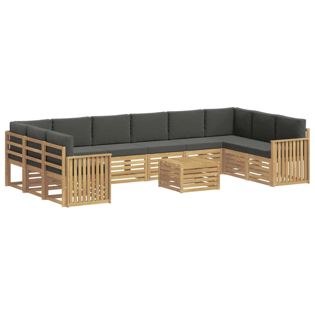 Set di divani da esterno 11 pcs Bianco e Antracite 3392622