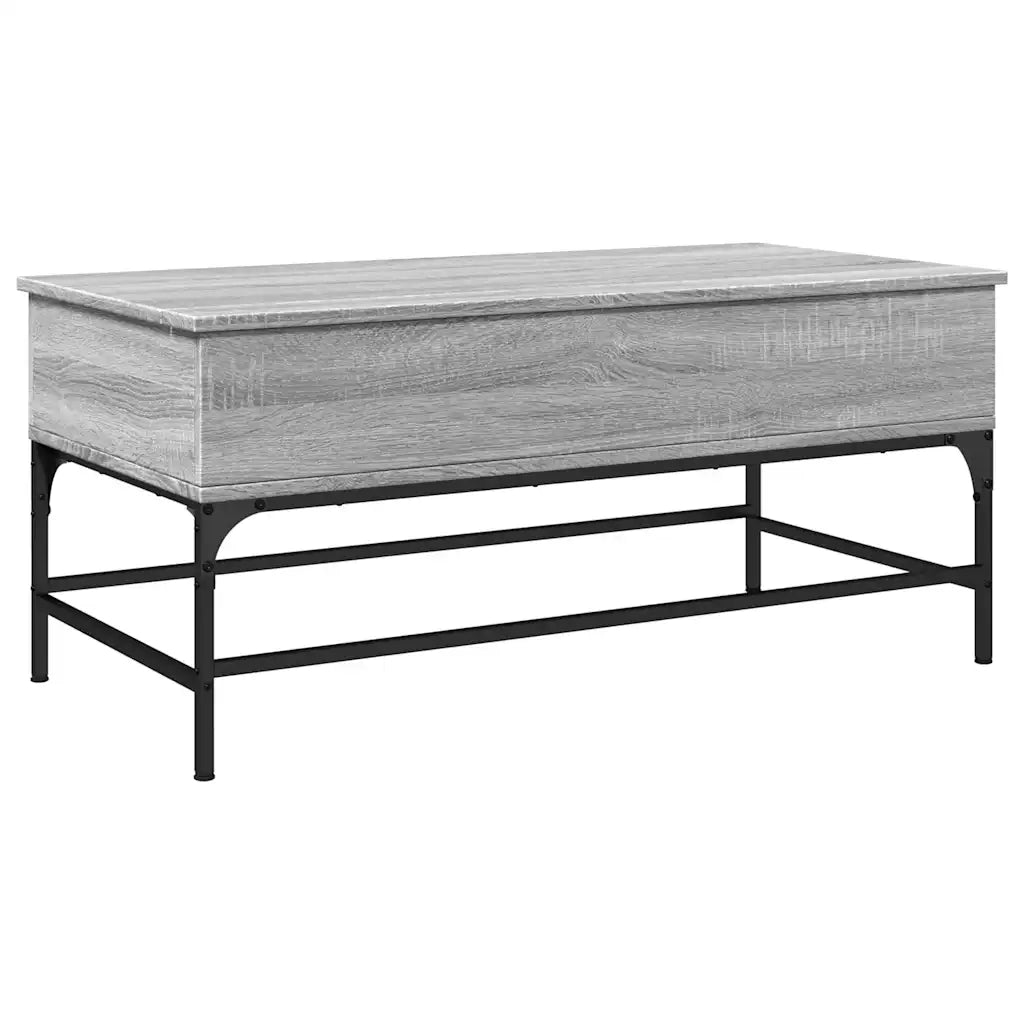 Tavolino da salotto | Tavolino da caff¨¨ | Tavolino da Soggiorno Grigio Sonoma 100x50x45 cm Legno Multistrato e Metallo