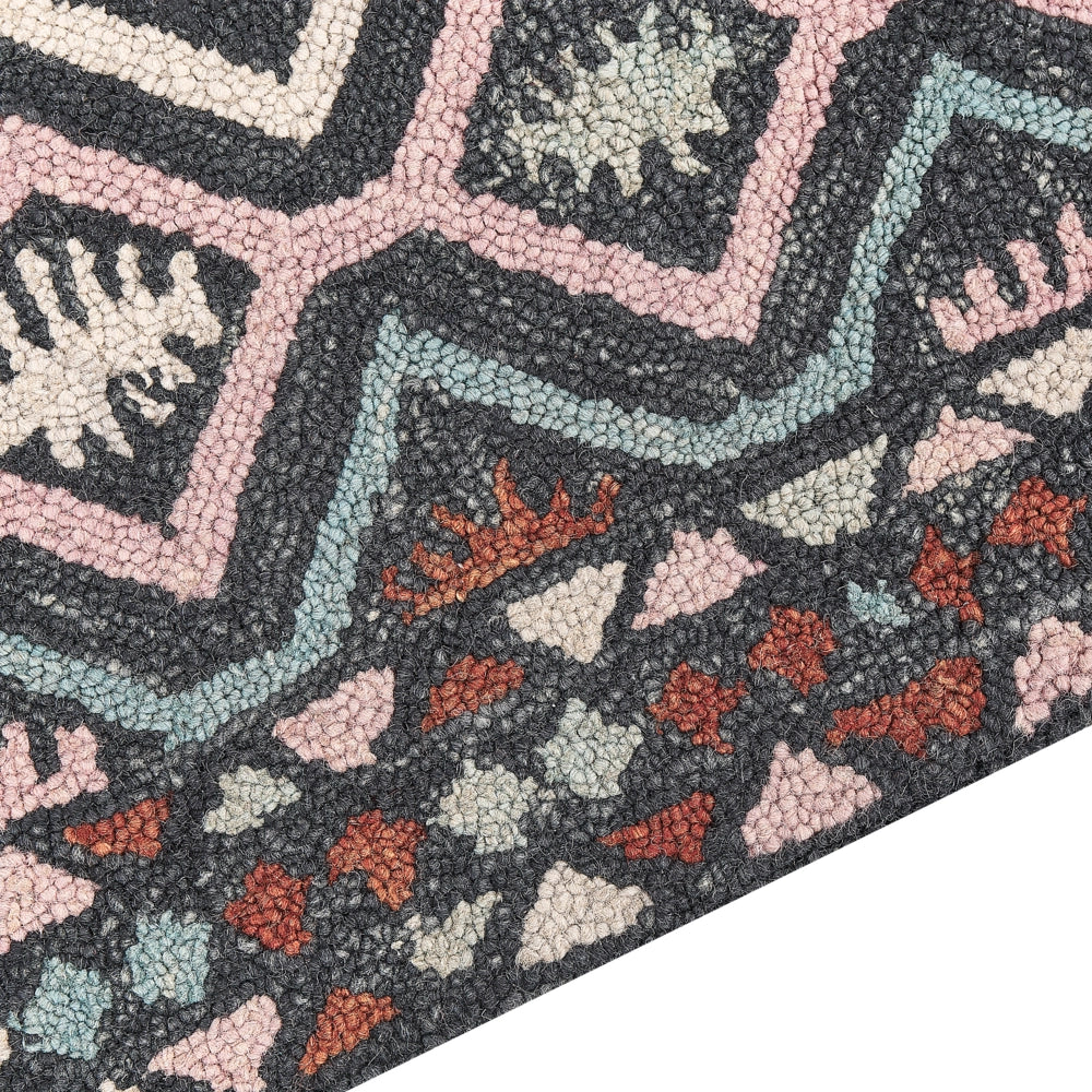 Tappeto moderno con motivo geometrico tribale 80 x 150 cm multicolore camera da letto salotto