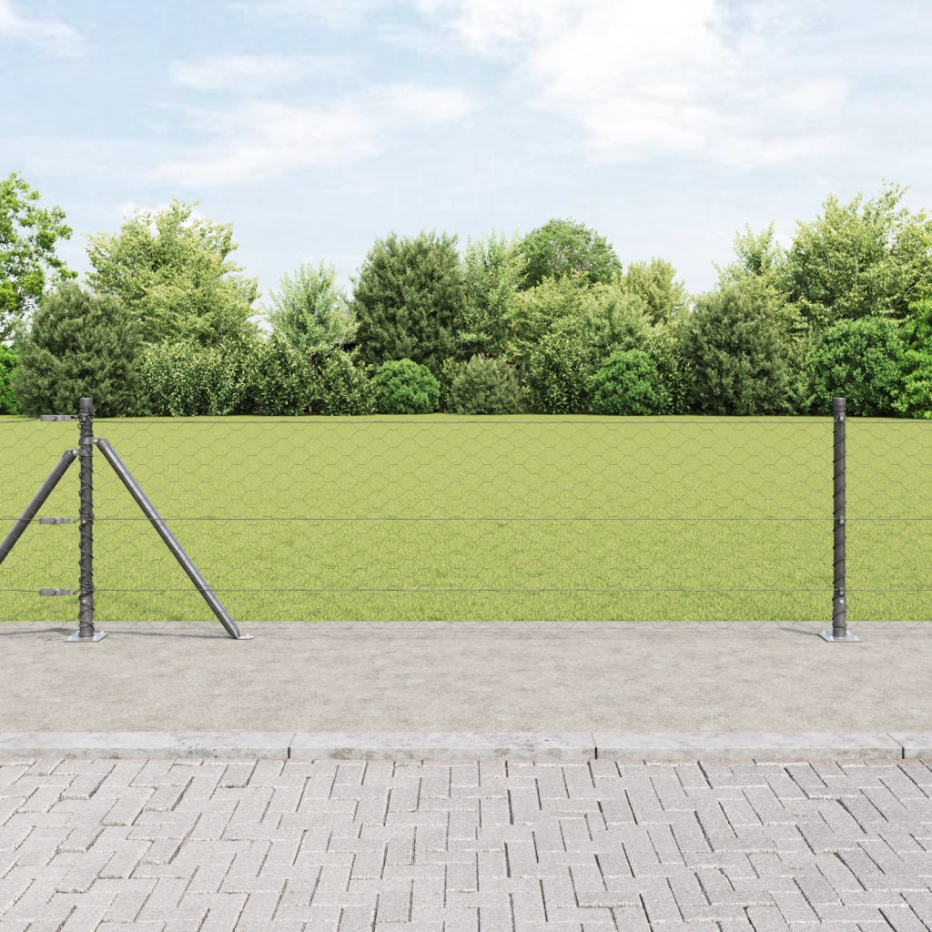 Recinto Esagonale  Grigio 0.4x25 m Acciaio