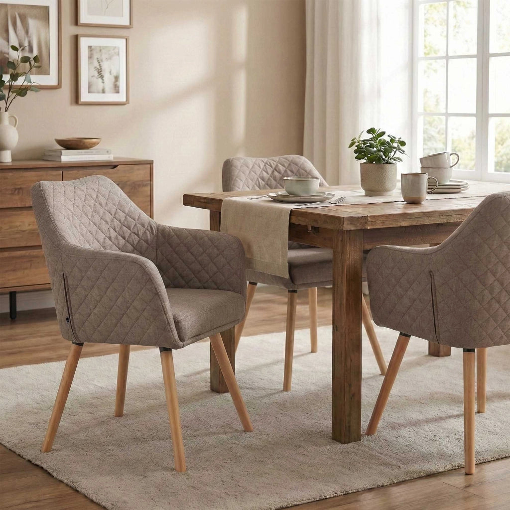 Sedia per sala da pranzo Gent tessuto naturale 6