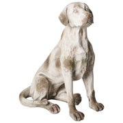 Statuetta decorativa da giardino cane in MgO beige 42 x 50 x 70 cm elemento decorativo per giardino terrazza e patio