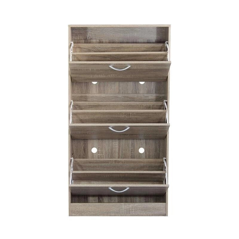 SCARPIERA VICKY LEGNO NATURALE CON 3 ANTE A RIBALTA 60 X 24 X H115 CM