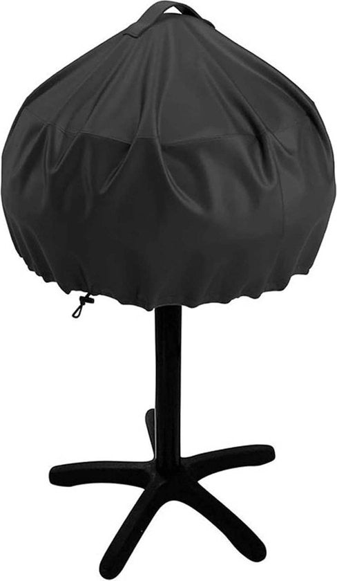 Hoes impermeabile all'acqua e resistente al calore per giardino all'aperto - Impermeabile e protetto da UV - Hoes per BBQ portatile in tessuto di Oxford nero - Adatto per griglia BBQ di dimensioni 52x37cm con hoes a forma di cerchio