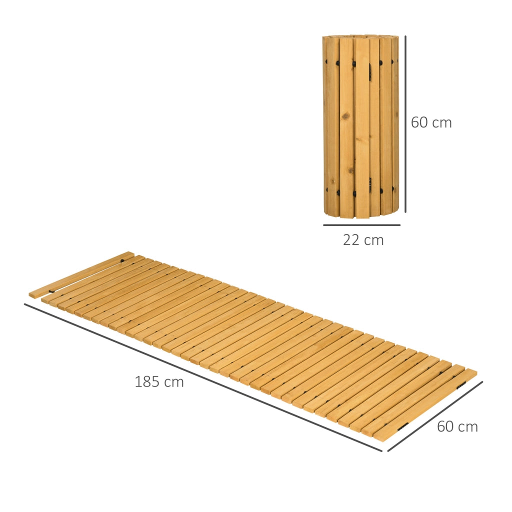 Passerella Giardino Legno Abete ¨C Xylo ¨C 185x60 cm Arrotolabile Esterno