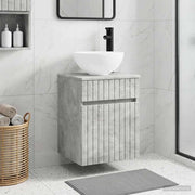 Mobile lavabo da parete Grigio Cemento 39 x 35 x 63 cm 890545