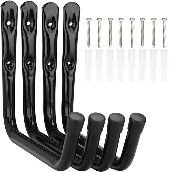 Armadio per oggetti da 28 cm - 4 Pack Organizzatore per garage con dispositivo di fissaggio alla parete (19 cm x 28 cm)