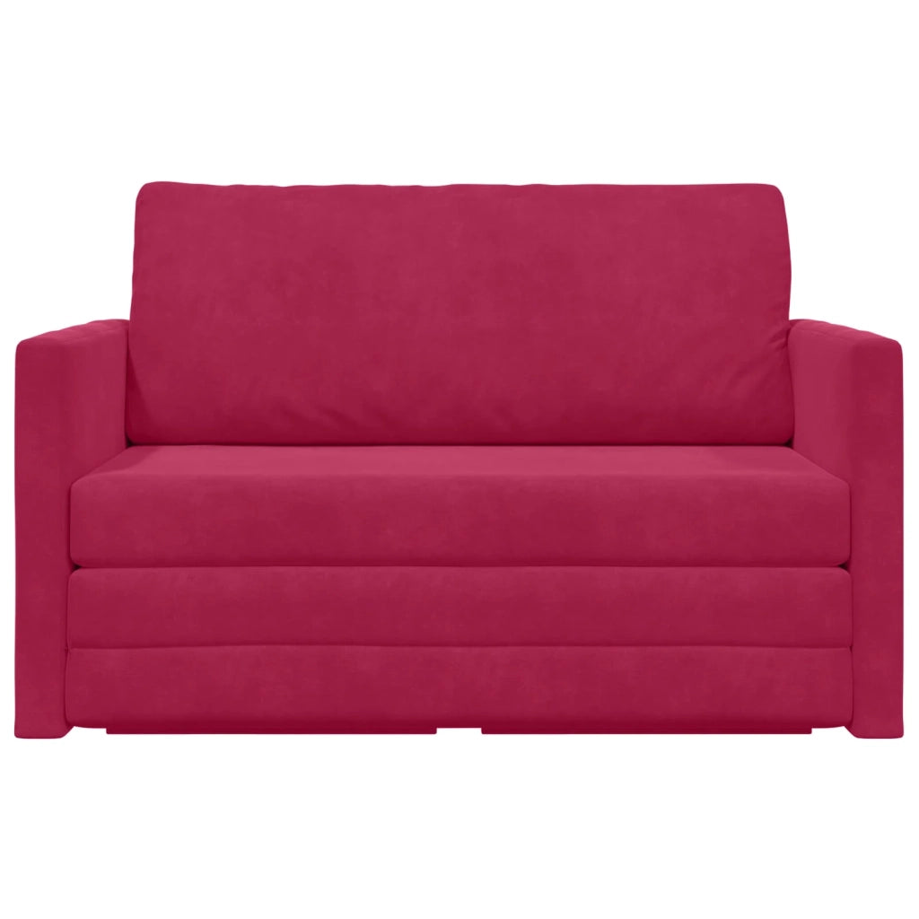 Divano letto Rosso Vino 124 x 71 x 78 cm Velluto 4106705