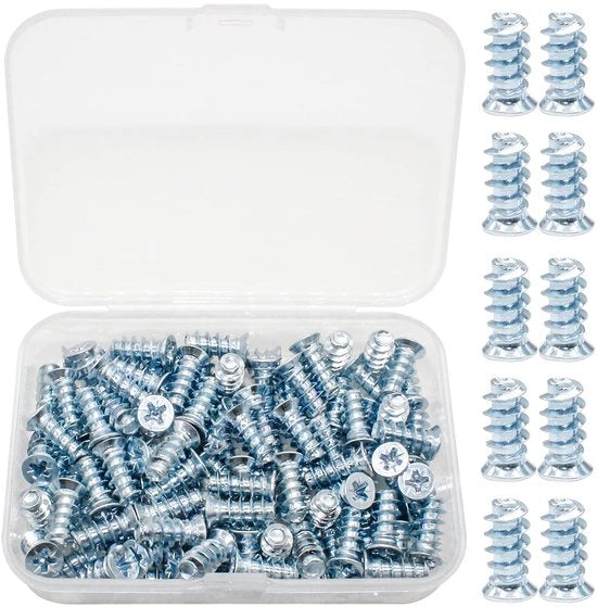 Viti per mobili - Viti per scharnieri - 6,3 x 13 mm - 100 pezzi - Per connessioni in legno - Adatti per mobili