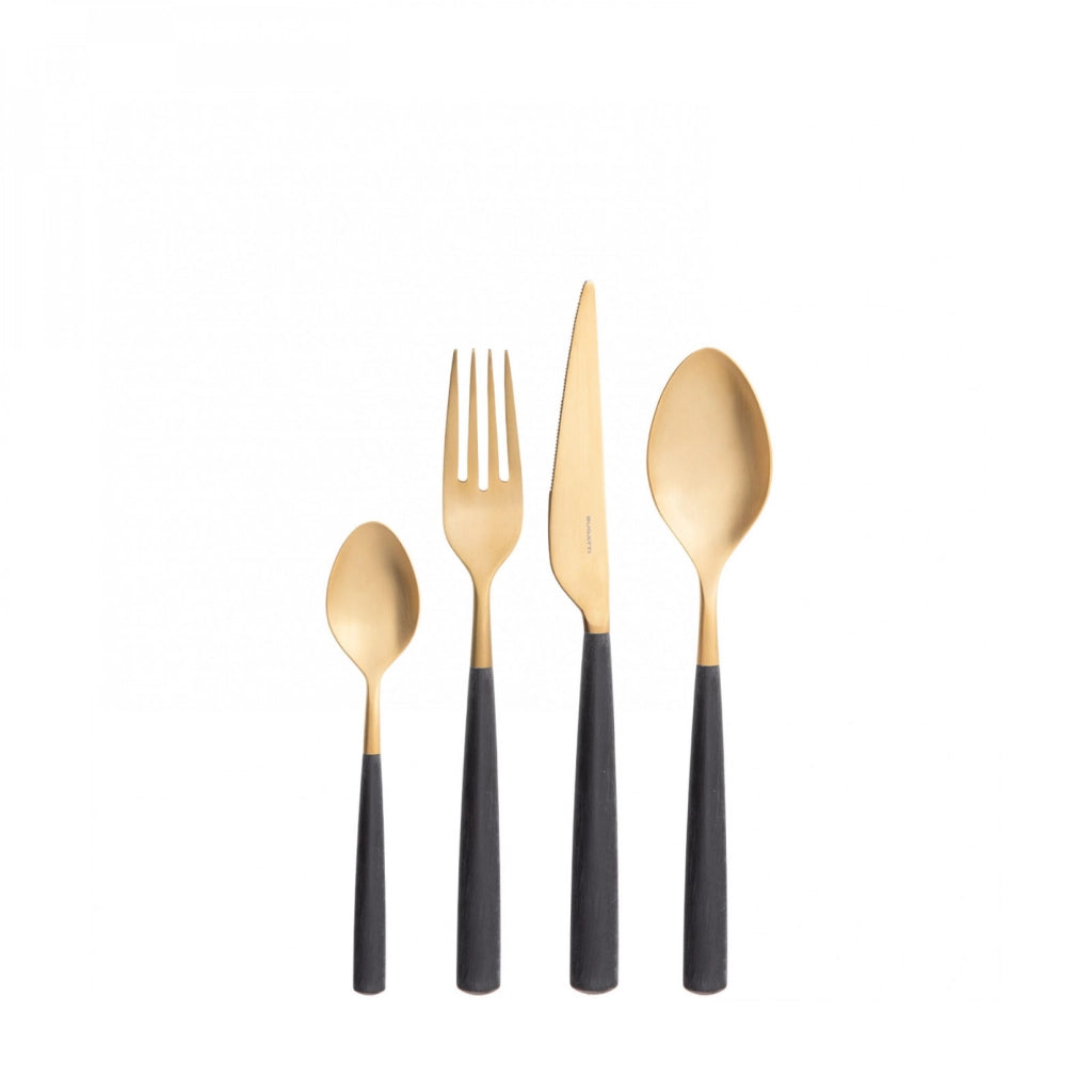 ATHENA Gold, Posate Set 24 pz, Scatola Window, Casa Bugatti