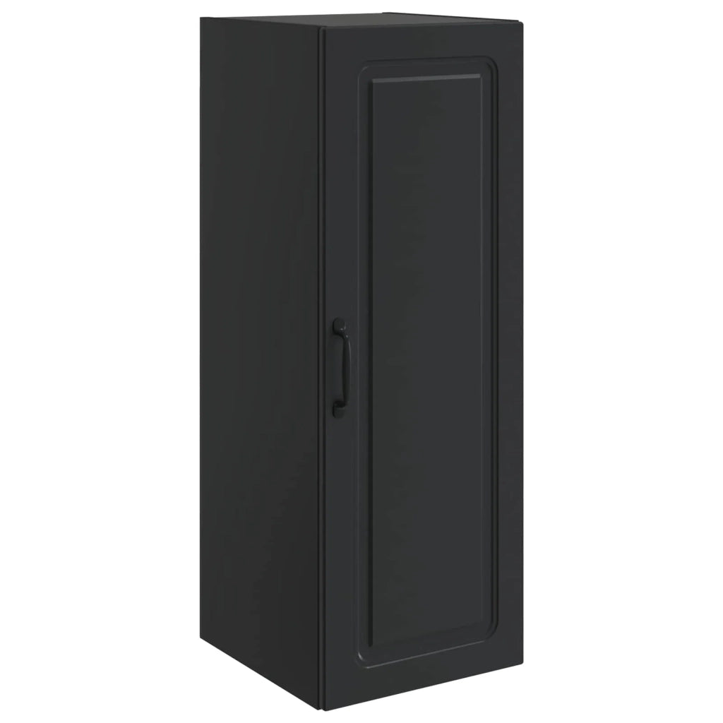 Mobiletto a muro Nero 33 x 34,5 x 90 cm Legno ingegnerizzato 899266