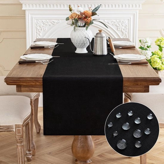 Tavolino Decorativo Lint con Effetto Lotus, 40x140cm, in Poliestere, Impermeabile, Lavabile, Resistente ai Graffi per Cucina, Matrimoni, Feste, Natale