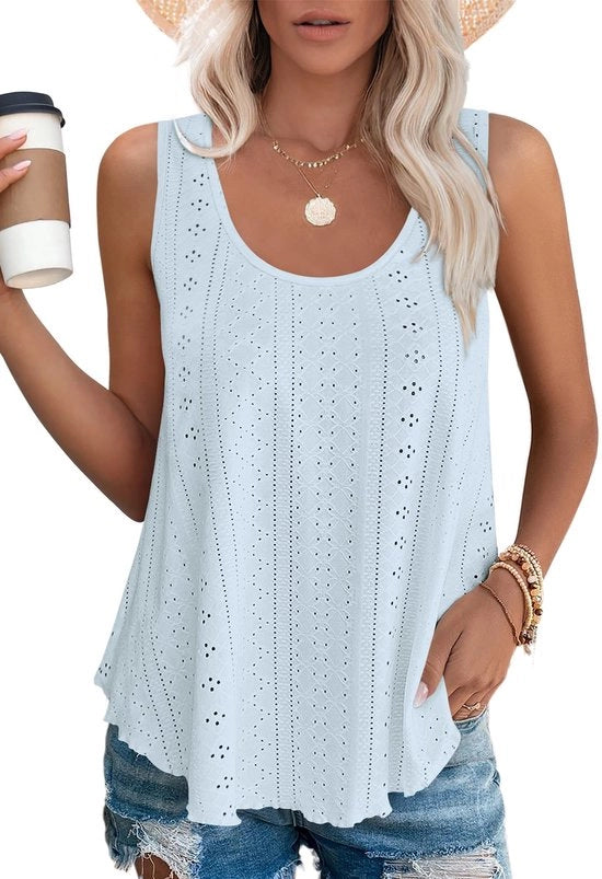 T-shirt da donna - senza maniche - moda estiva - casual - leggero - resistente - tessuto morbido - cappello estivo