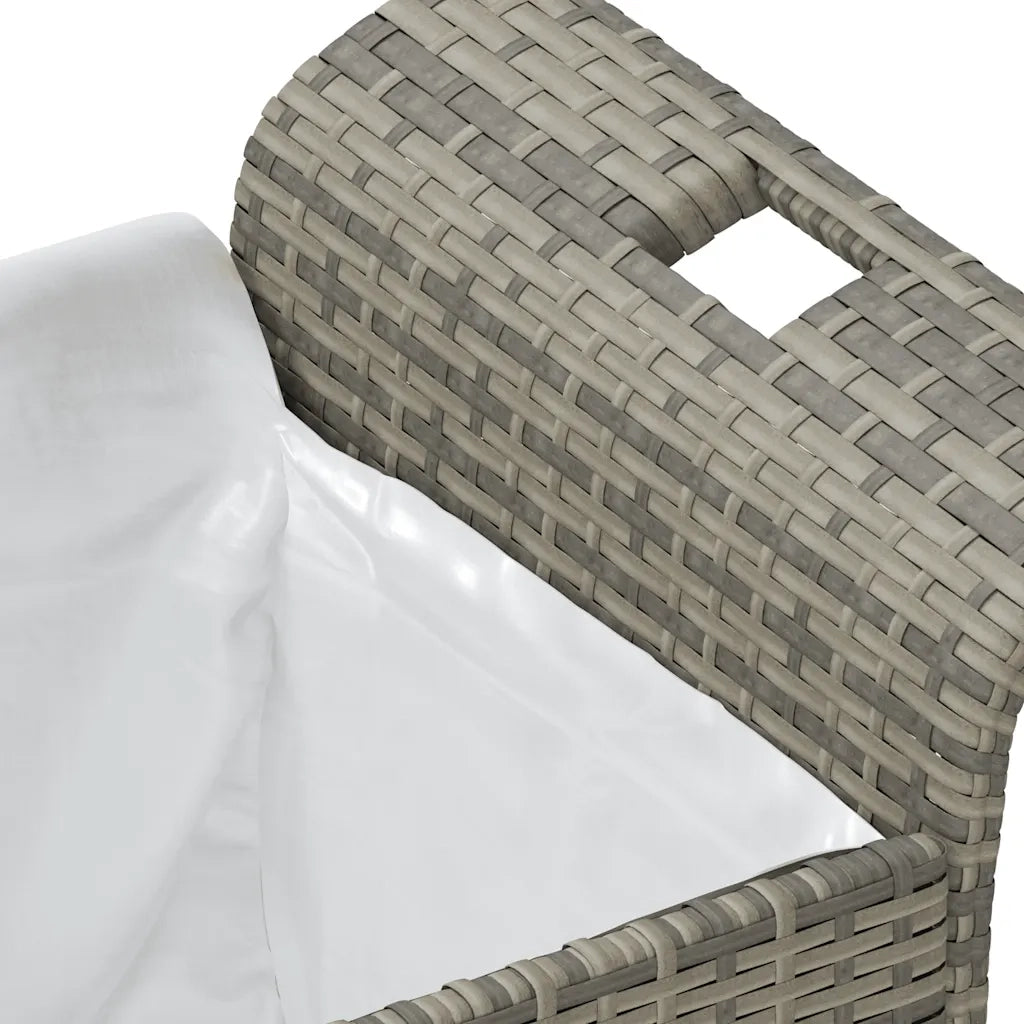 Panca da Giardino con Cuscino Grigio 116x46x57 cm in Polyrattan 363418