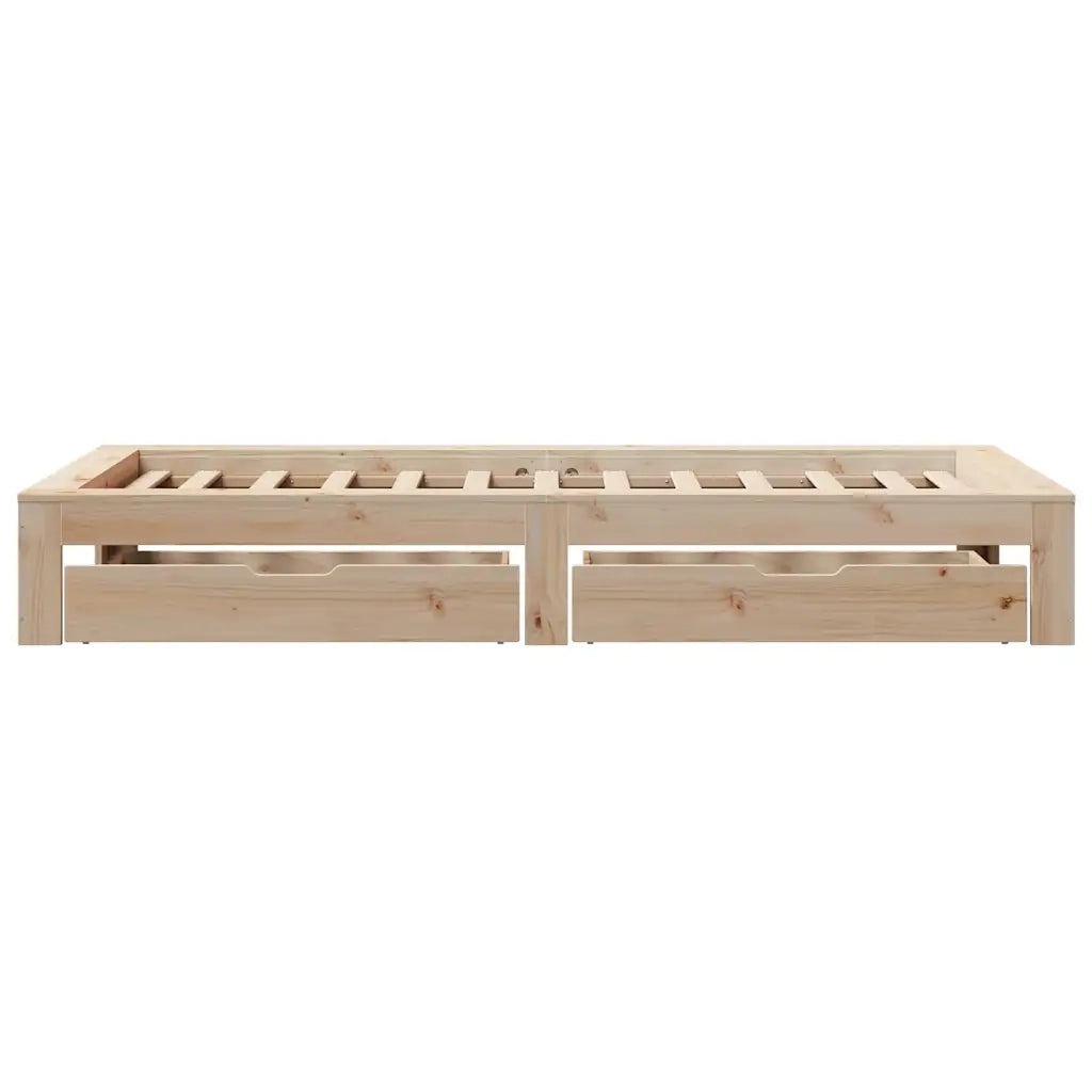 Giroletto senza Materasso 100x200 cm in Legno Massello di Pino