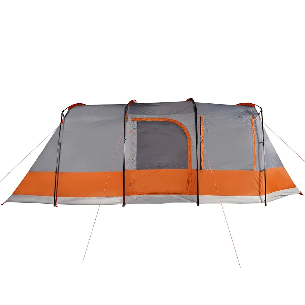 Tenda da Campeggio a Tunnel per 4 Persone Grigio e Arancione 94630
