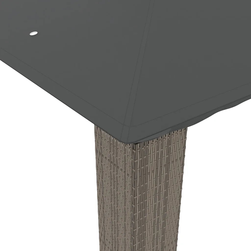 Gazebo con Tetto Doppio Antracite 2,94x2,94 m in Acciaio