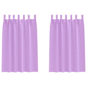 Tende Oscuranti | Tende Blackout con Anelli 2 pz Viola 175 x 140 cm Poliestere